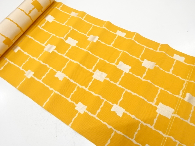 JAPANESE KIMONO / ANTIQUE BOLT FOR HASSUN OBI / WOVEN SQUARE